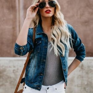 VICI Madonna Denim Jean Jacket Dark Small S